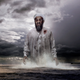 The towering, furious al-Qaeda leader emerges from the ocean.